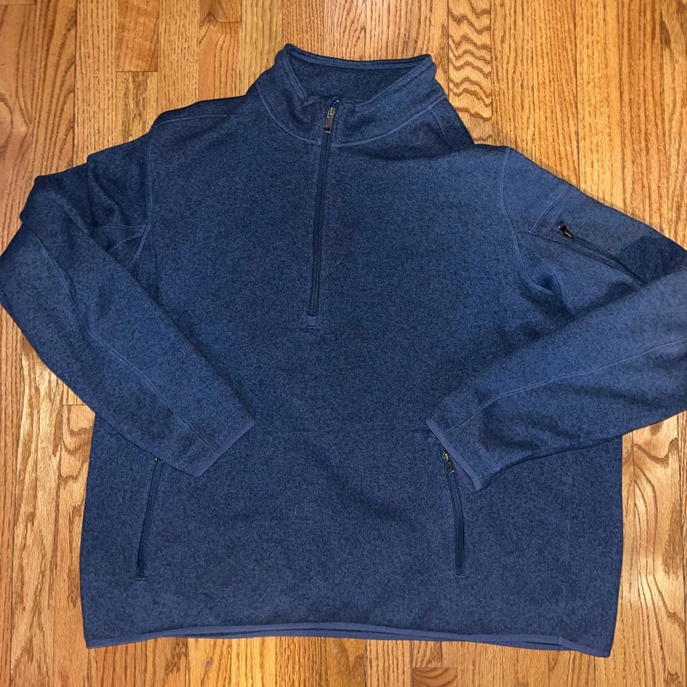 Men's Duluth Trading Blue Quarter Zip Sweater